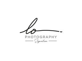 Letter LO Signature Logo Template Vector