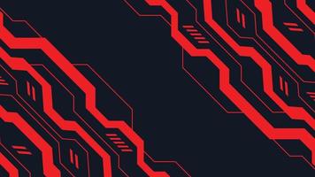 black and red contrast abstract technology background. vector