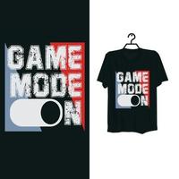 Typography gaming t shirt template design. vector