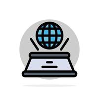 World Hologram Imagination Presentation Abstract Circle Background Flat color Icon vector