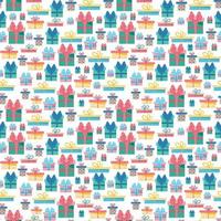 Seamless pattern with gift boxes. vector illustration
