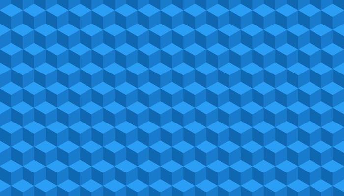 3d cube pattern design in blue color. Vector illustration.