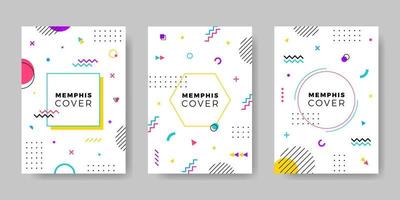 Set of abstract backgrounds in a geometric design style. Vector illustration.