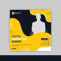 Digital Marketing Expert Social Media Post Banner Template vector