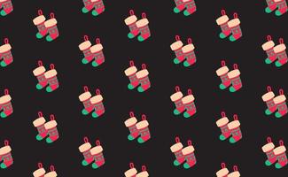 Socks Pattern Background Illustration with Merry Christmas Theme vector