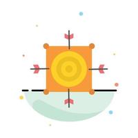 Focus Board Dart Arrow Target Abstract Flat Color Icon Template vector