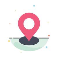 Location Map Marker Pin Abstract Flat Color Icon Template vector