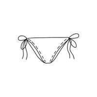 Doodle bikini from swim suit vector illustration