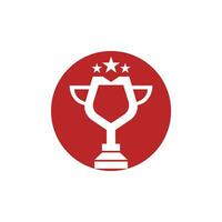 Prize Cup logo design. Trophy icon design. Award logo template vector