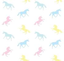Vector seamless pattern of unicorn silhouette