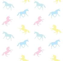 Vector seamless pattern of unicorn silhouette