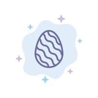 Egg Easter Nature Spring Blue Icon on Abstract Cloud Background vector