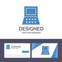 Creative Business Card and Logo template Laptop Computer Hardware Vector Illustration