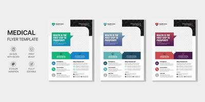 Corporate Business Healthcare Medical Hospital Flyer Template vector