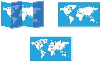 world maps isolated on white background vector