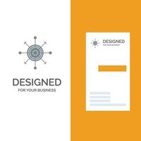 Focus Board Dart Arrow Target Grey Logo Design and Business Card Template vector