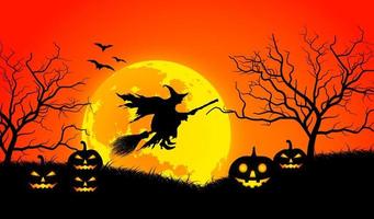 Spooky halloween background illustration vector