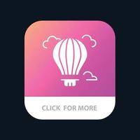 Balloon Air Air Hot Mobile App Icon Design vector