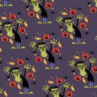 Seamless pattern with halloween perfect for wrapping paper vector