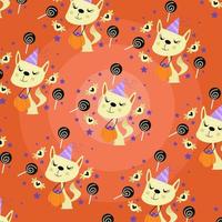 Seamless pattern with halloween perfect for wrapping paper vector