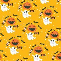 Seamless pattern with halloween perfect for wrapping paper vector