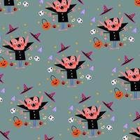 Seamless pattern with halloween perfect for wrapping paper vector