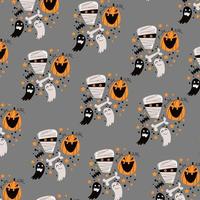 Seamless pattern with halloween perfect for wrapping paper vector