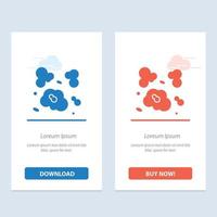 Air Dust Environment Pollution  Blue and Red Download and Buy Now web Widget Card Template vector