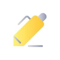 Note-taking flat gradient two-color ui icon. Classroom activity for student. Notetaking during lecture. Simple filled pictogram. GUI, UX design for mobile application. Vector isolated RGB illustration