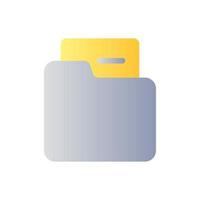 Folder flat gradient two-color ui icon. Stationery essential. Organizing documents. Office supply. Simple filled pictogram. GUI, UX design for mobile application. Vector isolated RGB illustration