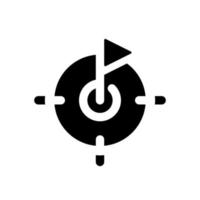 Goal setting black glyph ui icon. Steps toward achievement. Making progress. User interface design. Silhouette symbol on white space. Solid pictogram for web, mobile. Isolated vector illustration