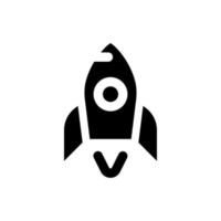 Rocket black glyph ui icon. Startup success. Launching spacecraft. Space shuttle. User interface design. Silhouette symbol on white space. Solid pictogram for web, mobile. Isolated vector illustration