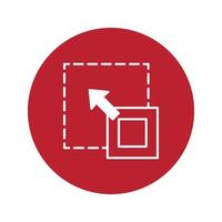 Resize Flat Icon vector