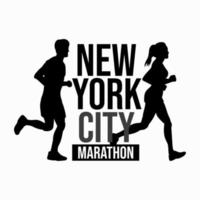 vector de maratón de nueva york