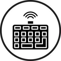 Wireless Keyboard Icon Style vector