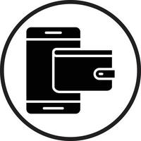 Digital Wallet Icon Style vector