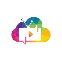 Creative chat TV logo design. Talk Show Logo Design. vector