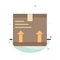 Deliver Box Arrow Up Abstract Flat Color Icon Template vector