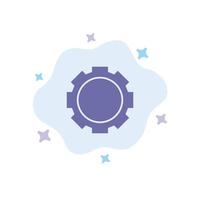 Gear Setting Instagram Blue Icon on Abstract Cloud Background vector