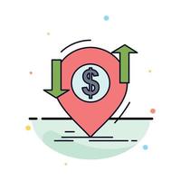 transacción financiera dinero finanzas transferencia color plano icono vector