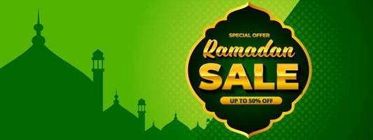 ramadan sale banner vector, Islamic holy month event background for media promotion and advertising
