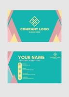 Abstract business card and name card template with pastel colored vector