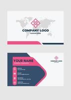 Vector abstract Clean and simple Business Card, name card, visiting card, Creative and professional business card template. Flat Style Vector Illustration.