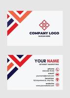 Vector abstract Clean and simple Business Card, name card, visiting card, Creative and professional business card template. Flat Style Vector Illustration.