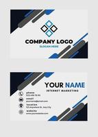 simple blue company visit card, business card and name card, template vector design.