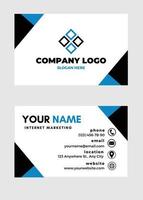 simple blue company visit card, business card and name card, template vector design.