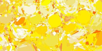 Light Yellow vector pattern with polygonal shapes.