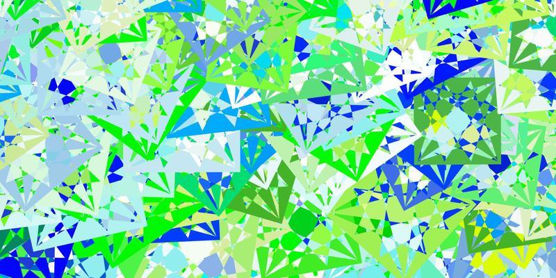 Light Blue, Green vector pattern with polygonal shapes.