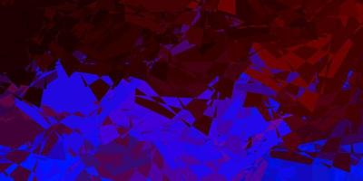 Dark Blue, Red vector background with polygonal forms.