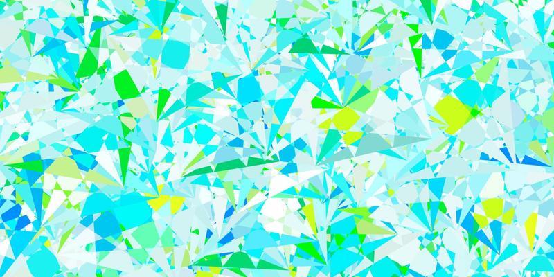 Light Blue, Green vector pattern with polygonal shapes.